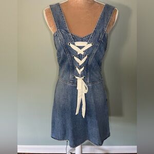 PAIGE Denim Dress with Lace-Up detail